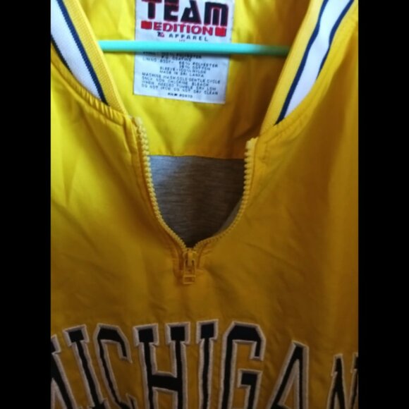 University of Michigan pullover Jacket Wolverines zip Stadium coat Mens XL - Picture 4 of 7